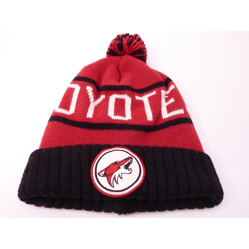 Mitchell‎ & Ness Arizona Coyotes Acrylic Pom Cuffed Knitted Beanie Hat